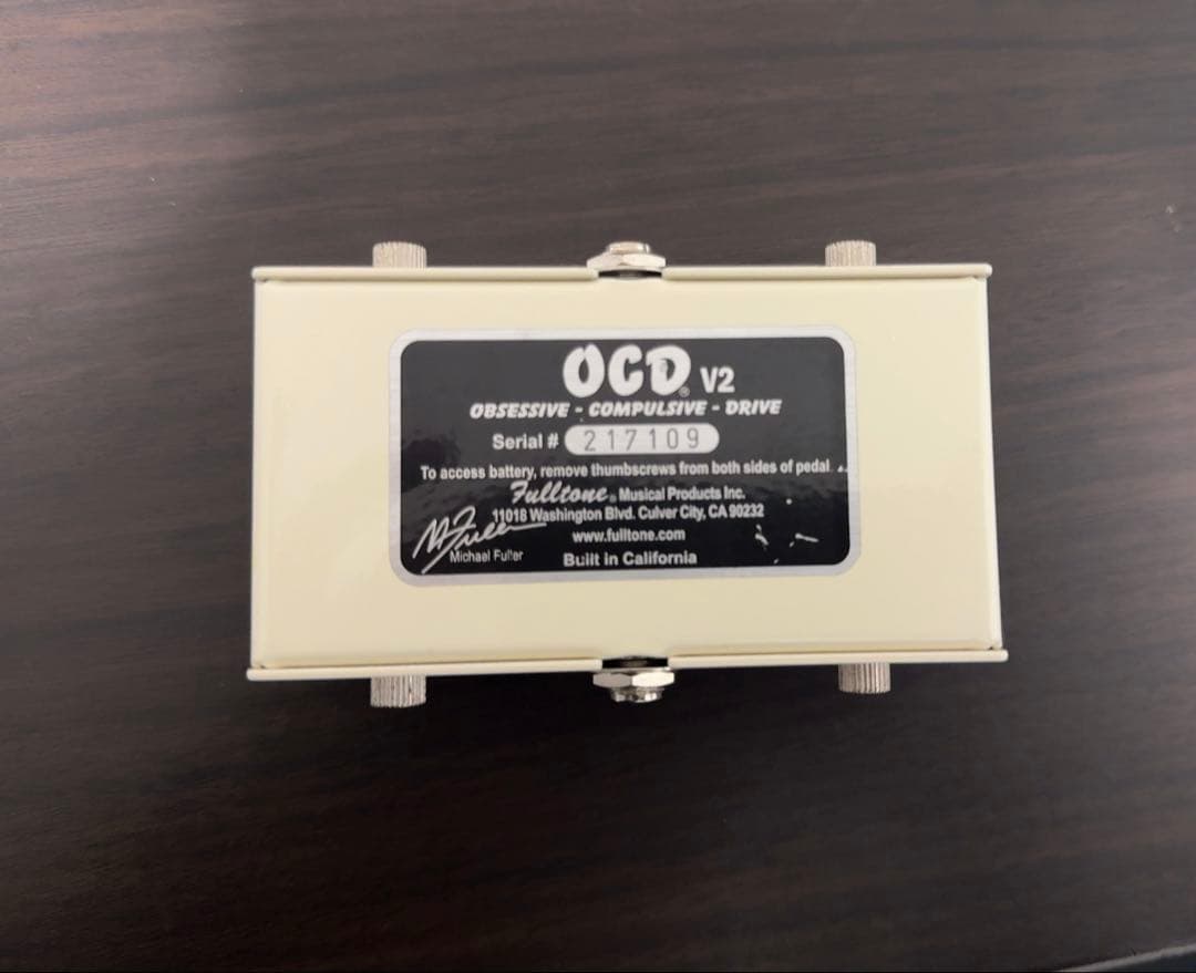 Fulltone OCD V2 オーバードライブペダル ゴム足無し