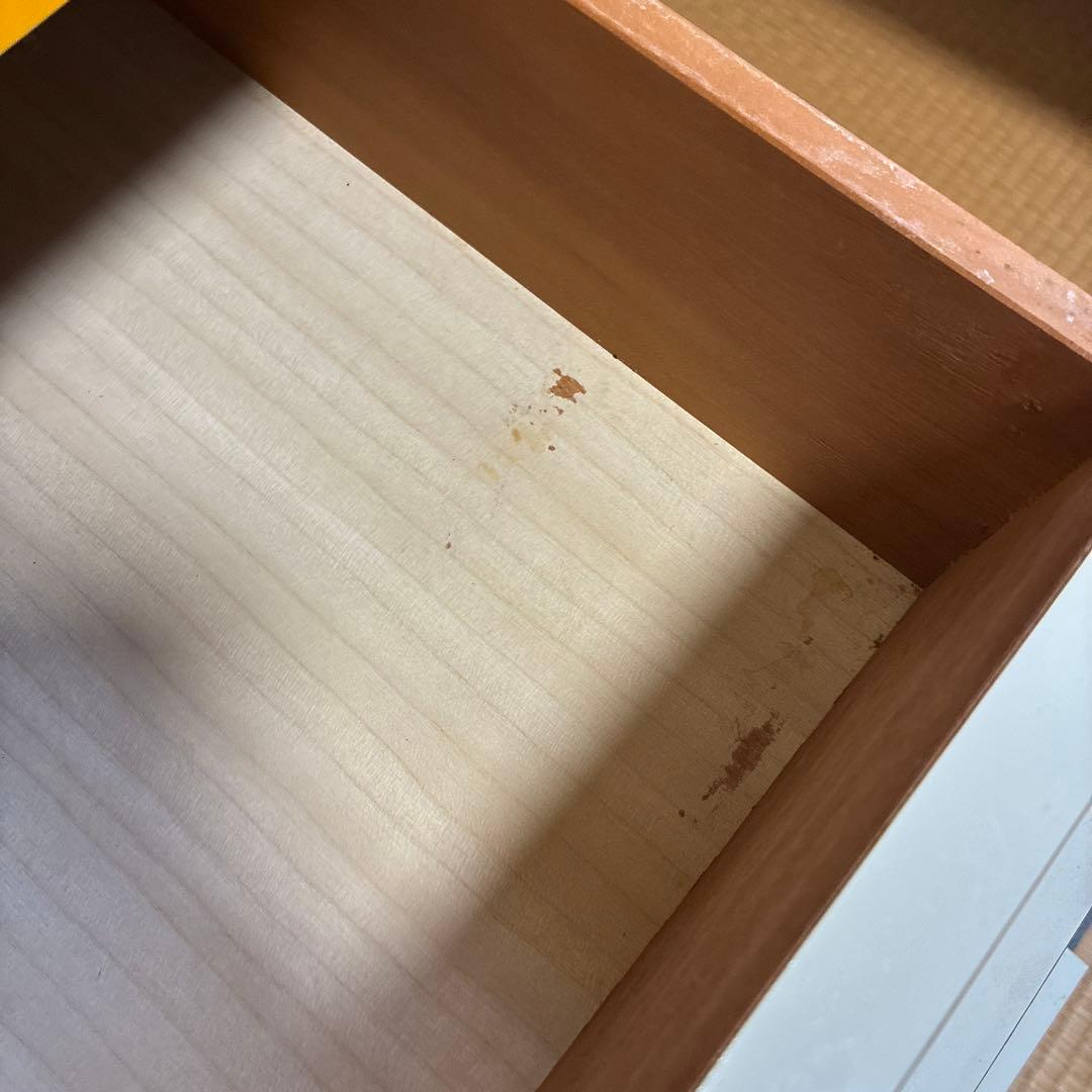 昭和レトロ　アンティーク　タンス　チェスト7段　オレンジイエロー　ポップ