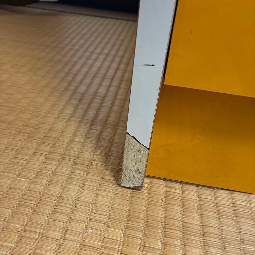 昭和レトロ　アンティーク　タンス　チェスト7段　オレンジイエロー　ポップ