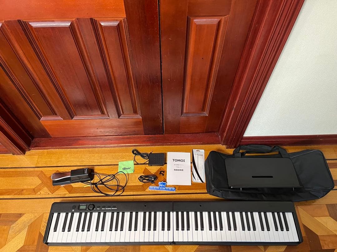 TOMOI 折り畳み式 電子ピアノ 88鍵盤 TP88-F1 セット