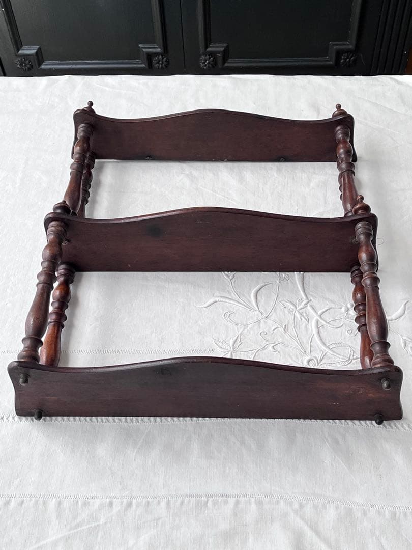 【美品】フランスアンティーク 1900年代 木製3段装飾エタジュール[3689]