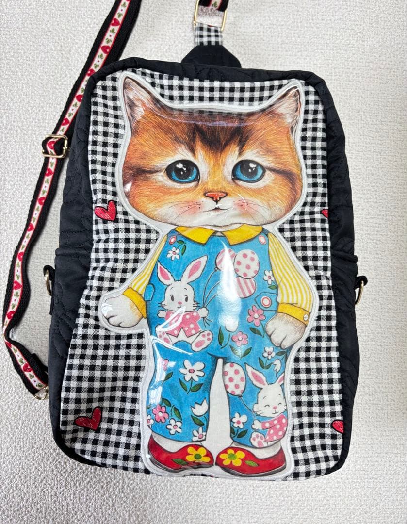 ゆ*ら様 コヤンイサムチョン　ハンドメイド　ボディーバッグ　ボリちゃん　黒チェッ