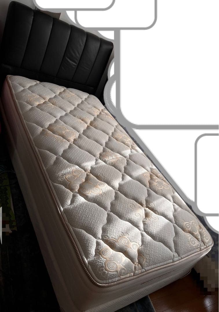 送込み　キングスダウン 大塚家具 シングル　ベッドフレーム、ベッドマット、ボトム