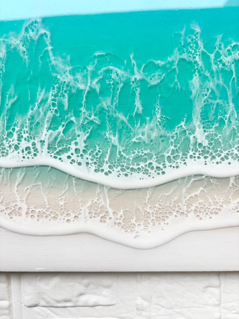 人生の再スタートを迎える方へ 海レジンアート 42×22cm