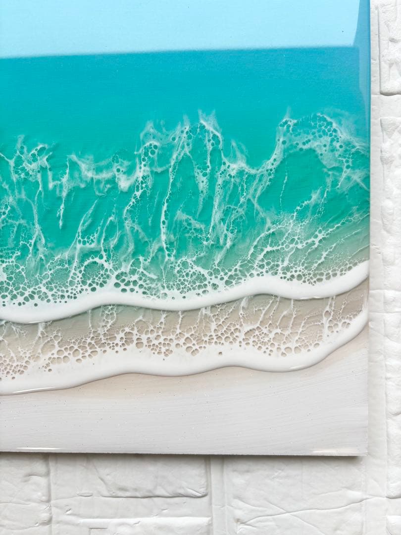 人生の再スタートを迎える方へ 海レジンアート 42×22cm