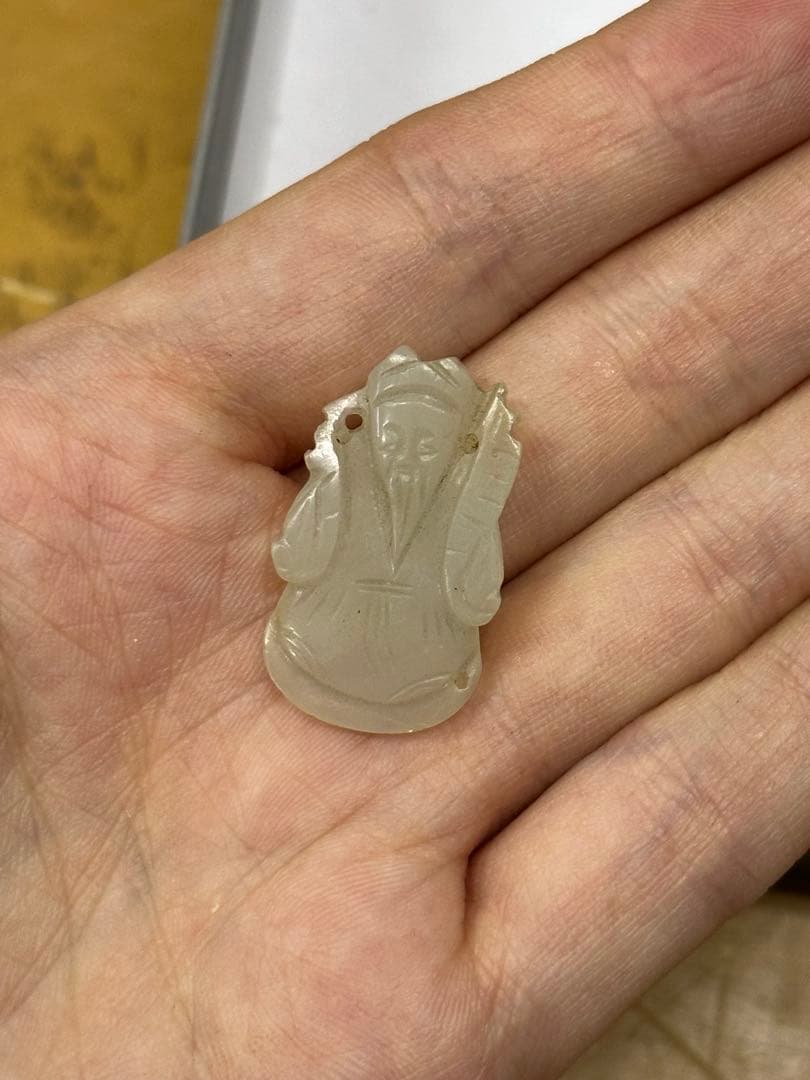 砡 5 點 和田玉 清時代耳環 中國古美術 小物アクセサリー