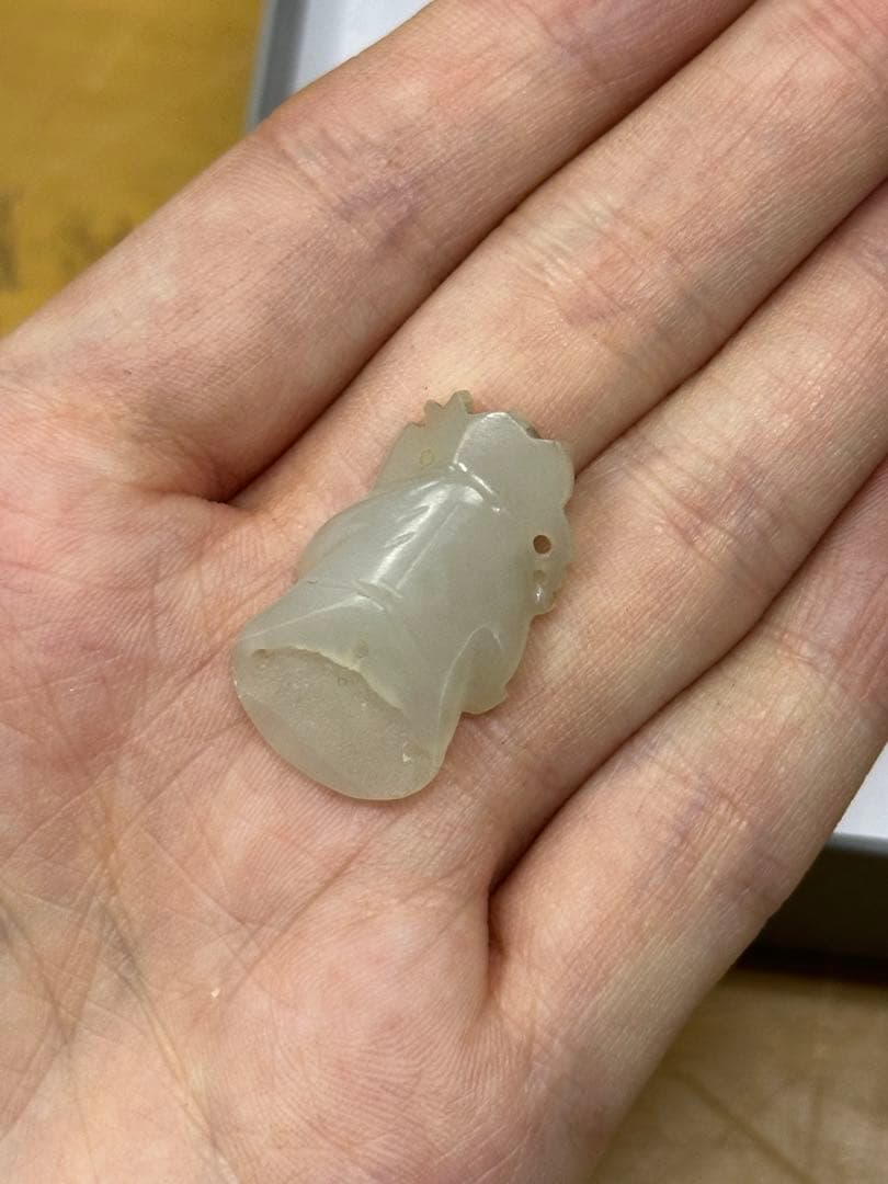砡 5 點 和田玉 清時代耳環 中國古美術 小物アクセサリー