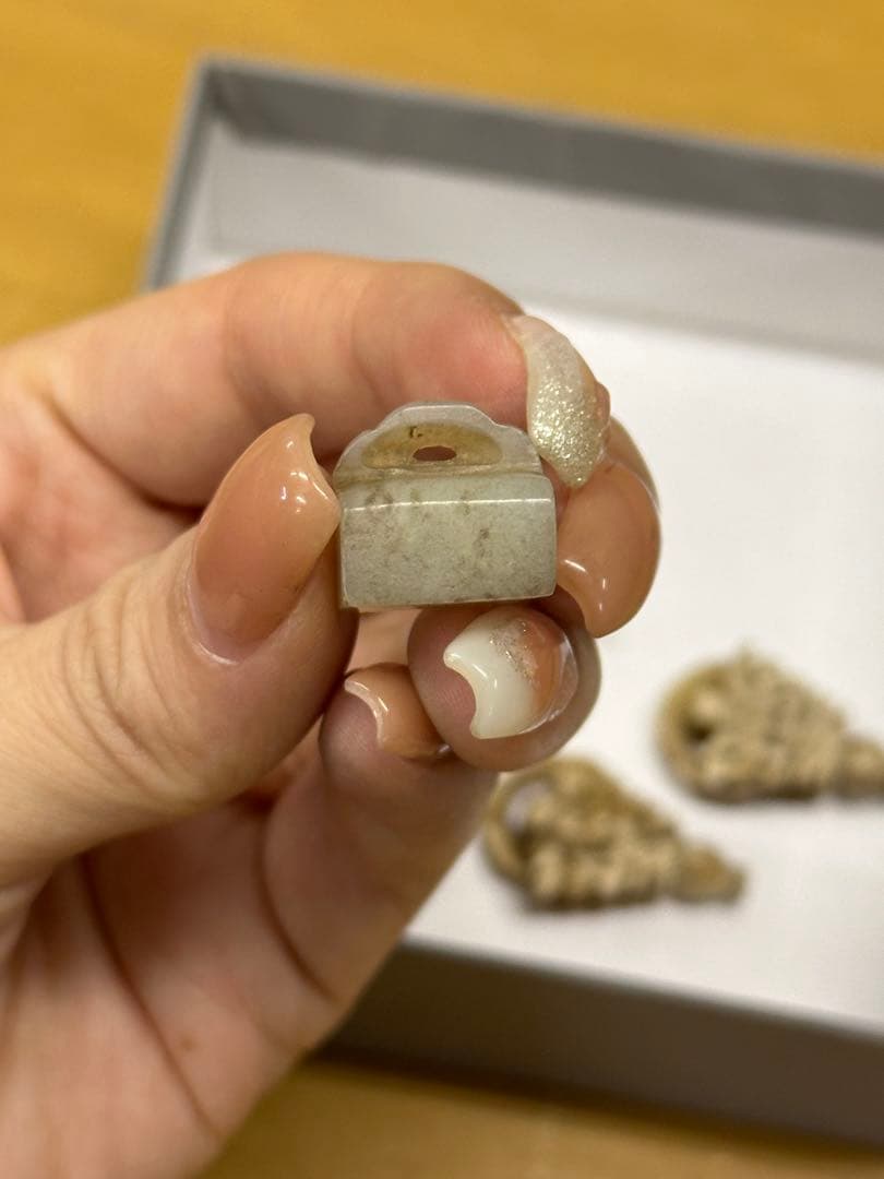 砡 5 點 和田玉 清時代耳環 中國古美術 小物アクセサリー