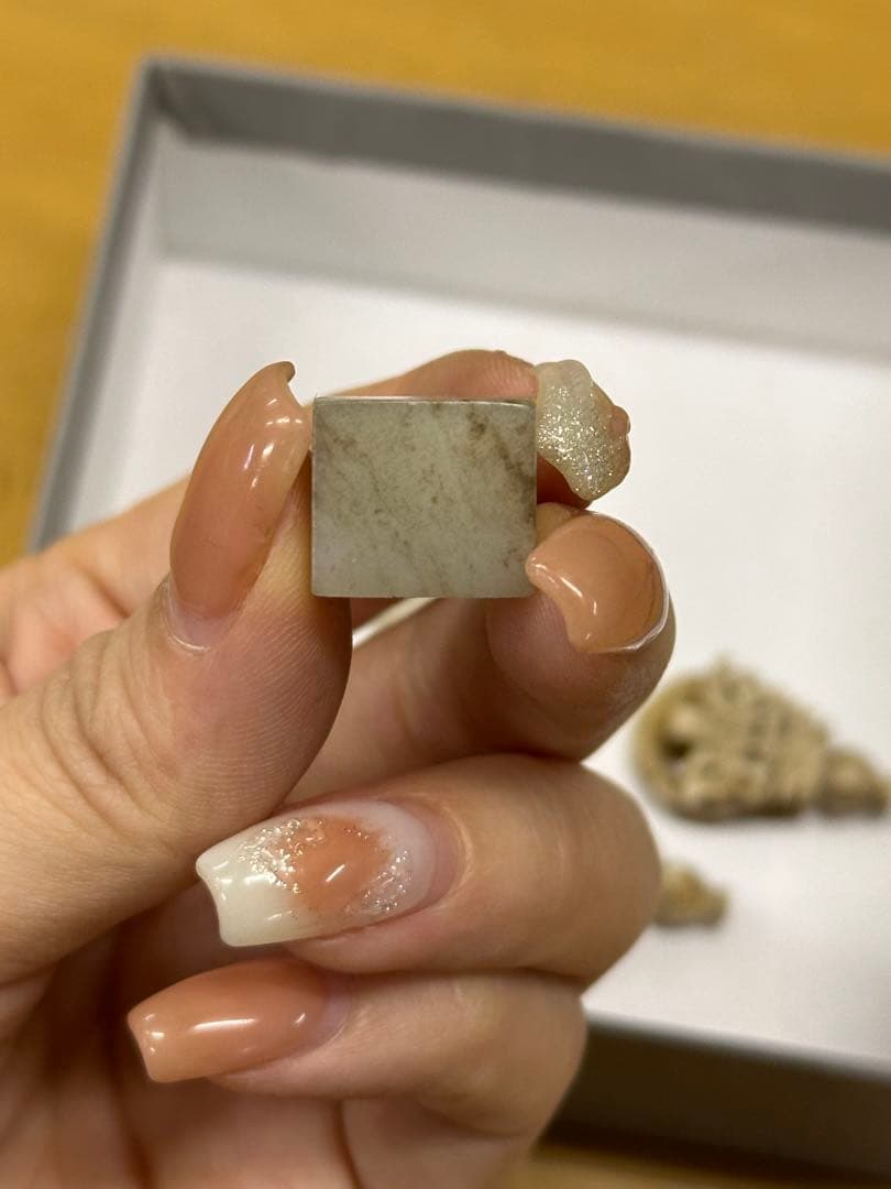 砡 5 點 和田玉 清時代耳環 中國古美術 小物アクセサリー