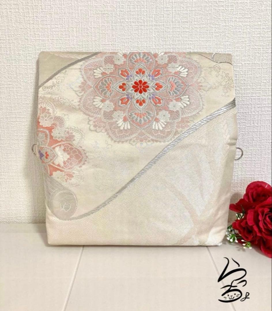 帯リメイク 華文 クラッチバッグ
