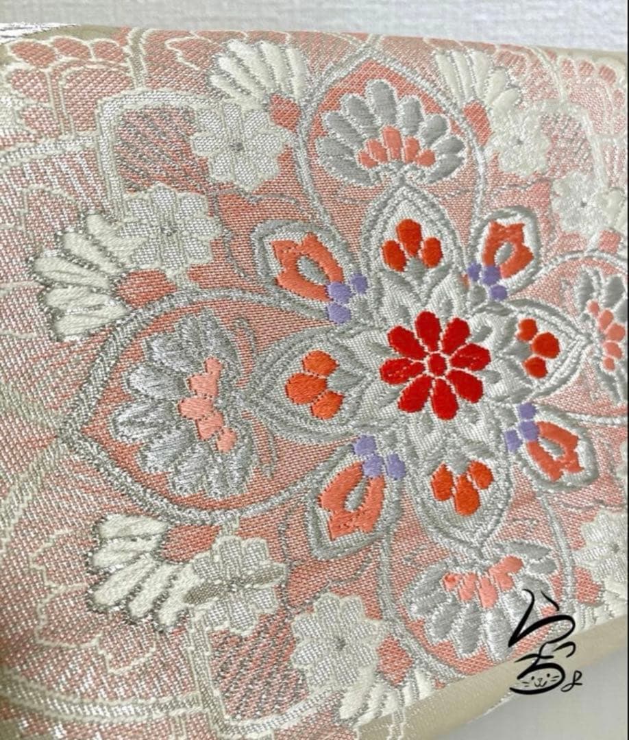 帯リメイク 華文 クラッチバッグ