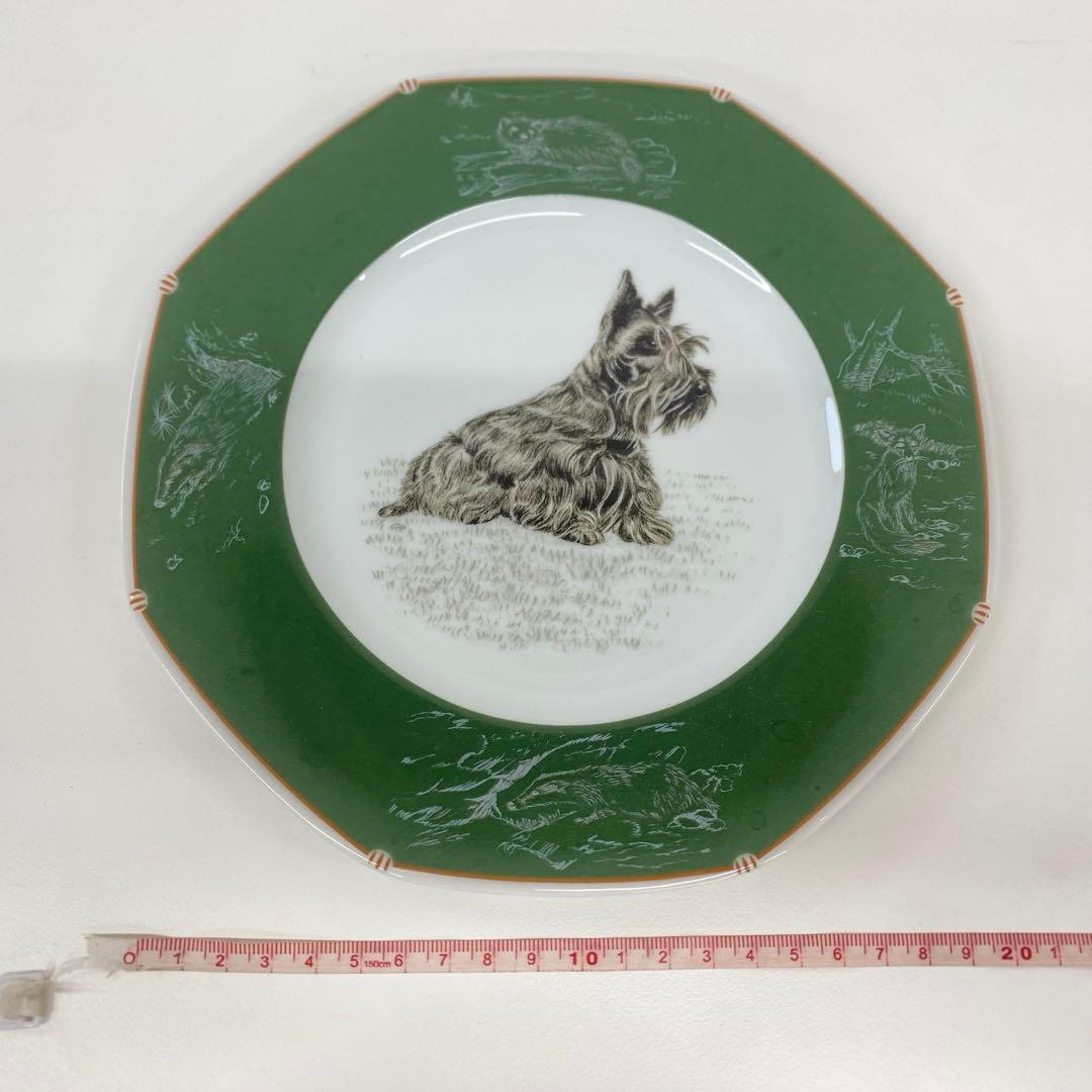 HERMES エルメス スコティッシュテリア 皿 食器 グリーン 本体のみ