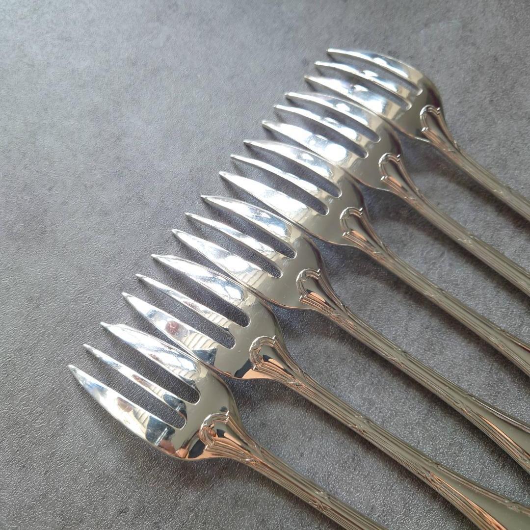 美品 クリストフル リュバン ケーキフォーク 6点
