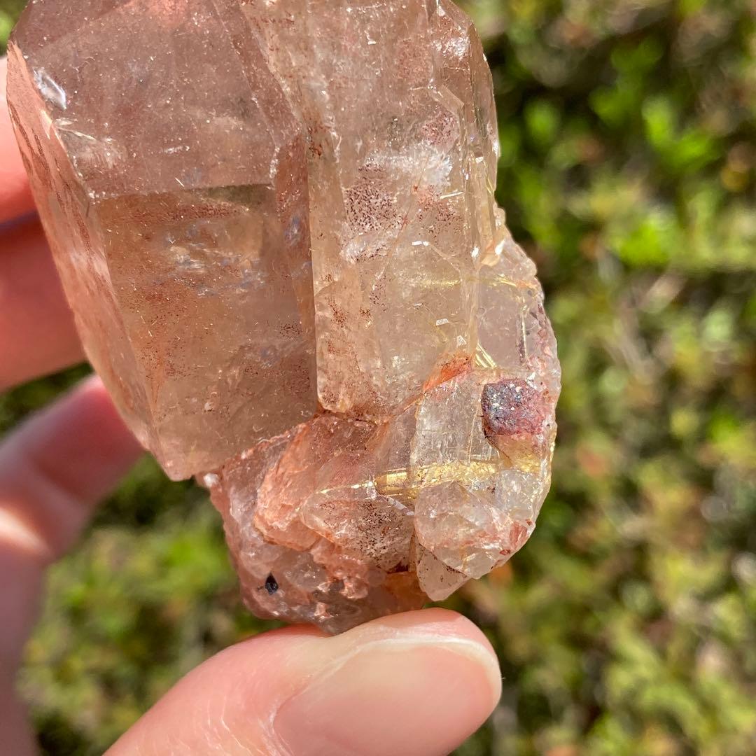 ルチルクォーツ 原石 ポイント クラスター