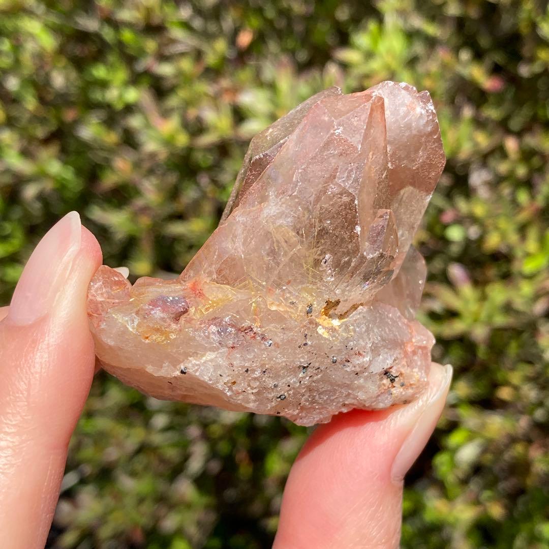 ルチルクォーツ 原石 ポイント クラスター