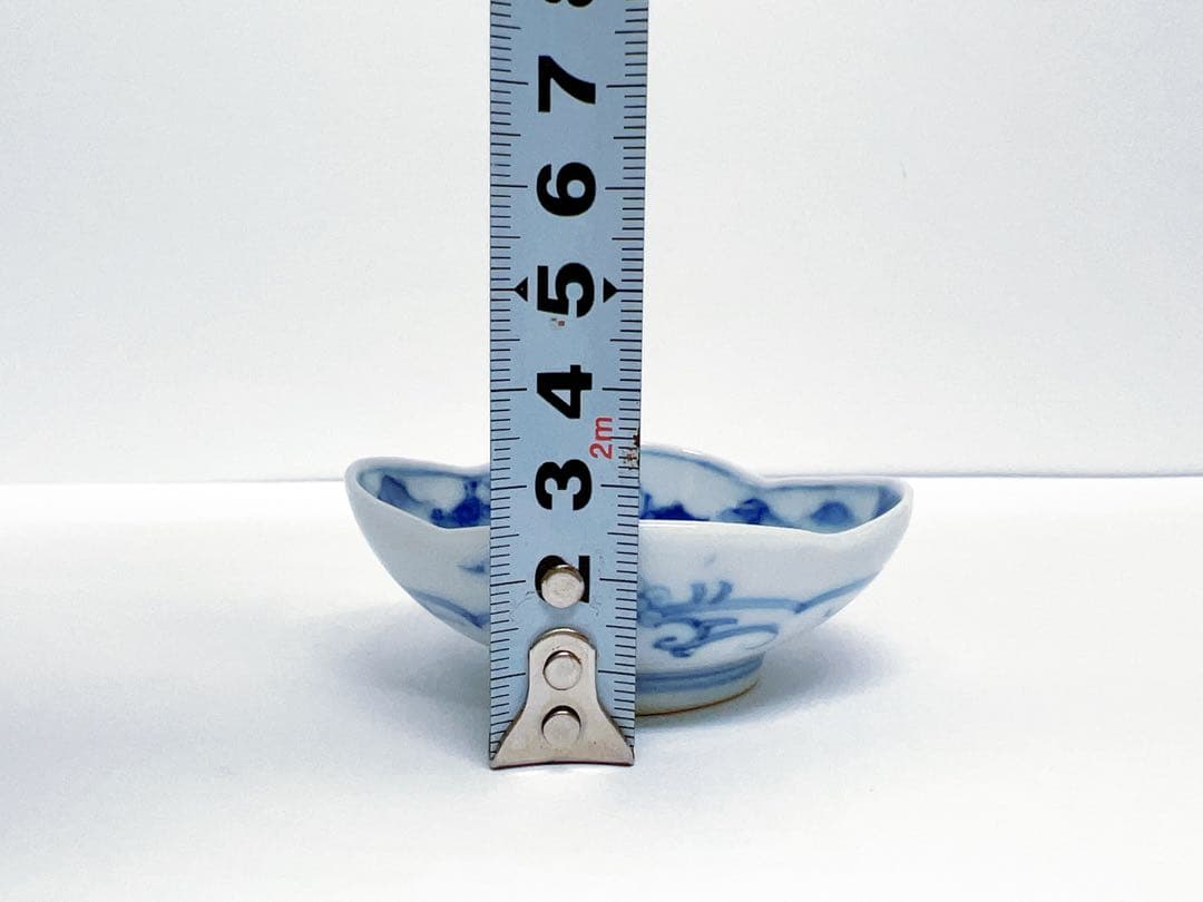 平戸焼　嘉祥堂特製 染付山水画　4枚セット