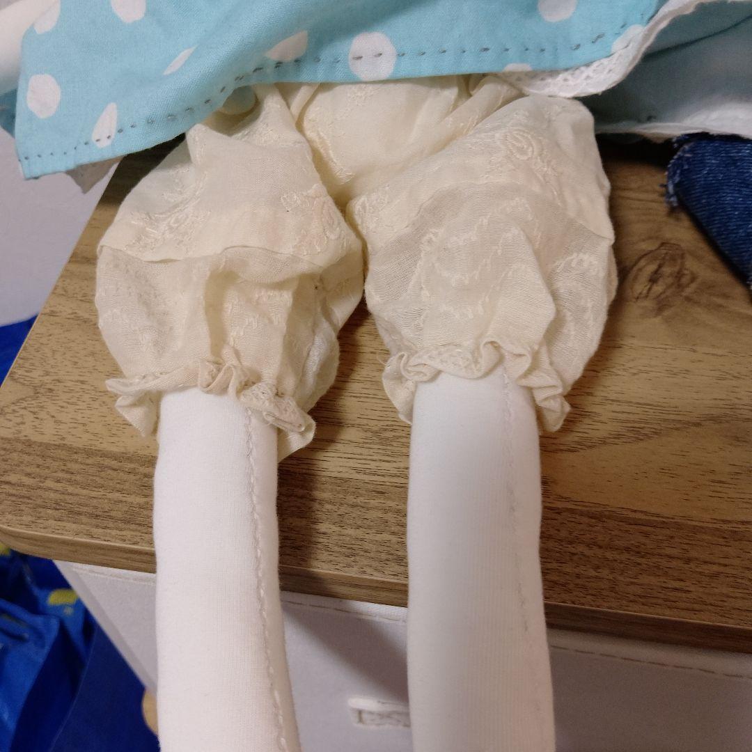 約50cm水玉ドレス　ストライプTシャツ人形セット手作りレトロポップ女の子男の子