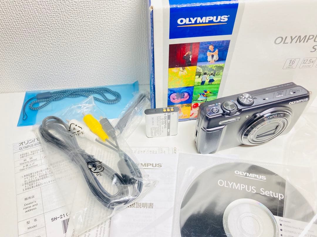 美品 OLYMPUS SH-21 コンパクトデジタルカメラ ブラック
