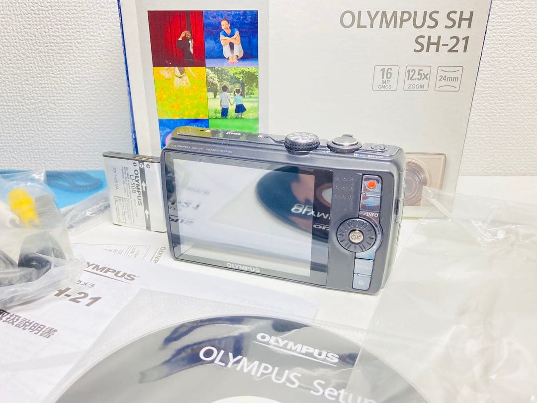 美品 OLYMPUS SH-21 コンパクトデジタルカメラ ブラック