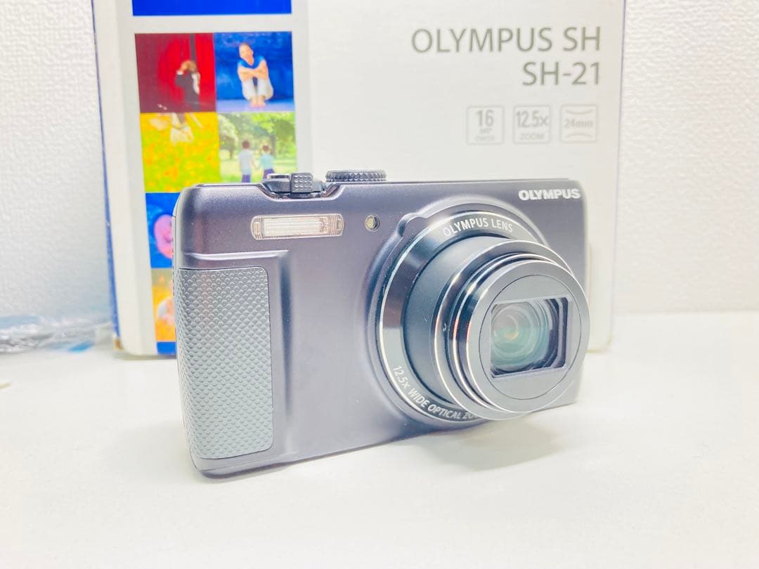 美品 OLYMPUS SH-21 コンパクトデジタルカメラ ブラック