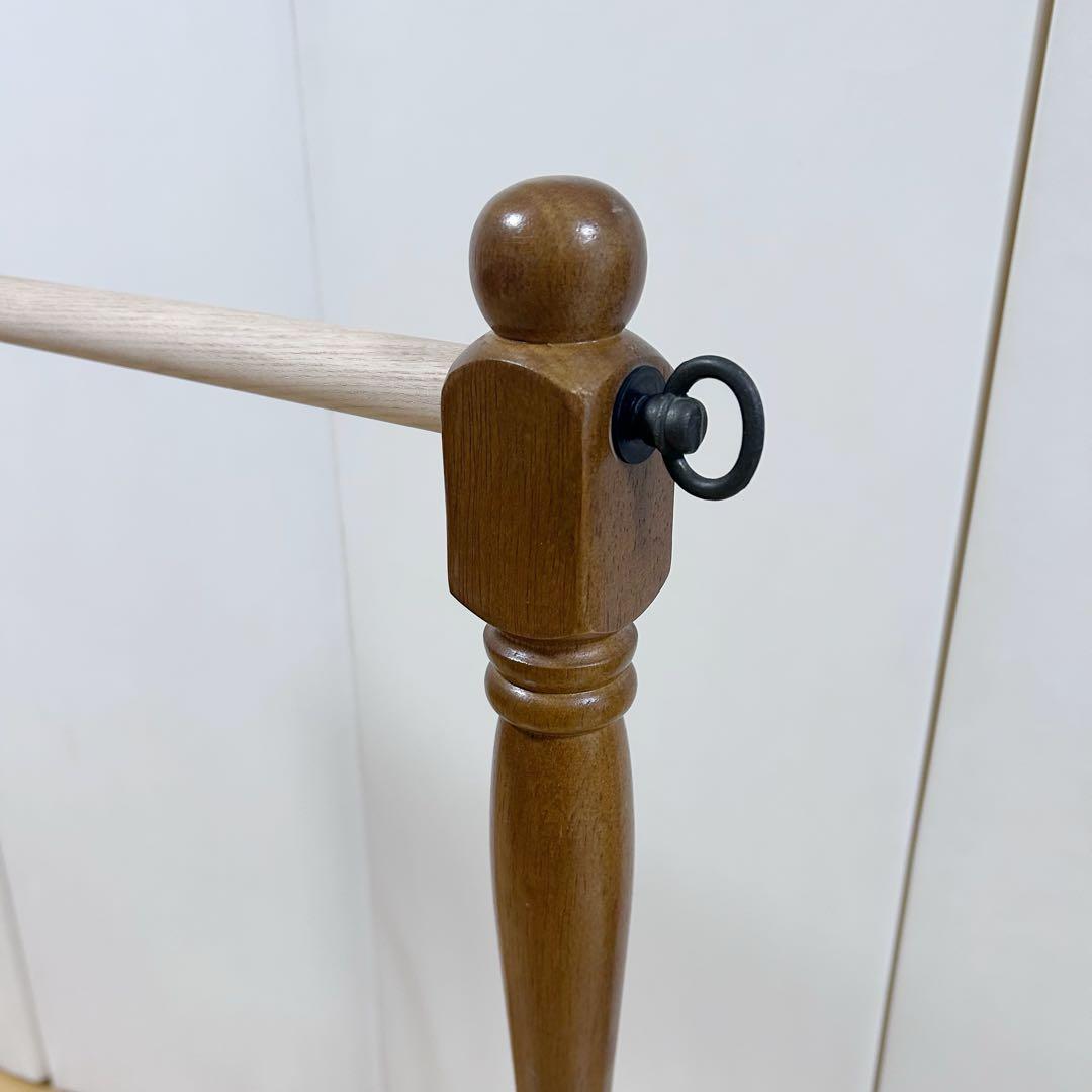 アンティークハンガーラック　タオルかけ　ハンガースタンド　ろくろ加工　英国調