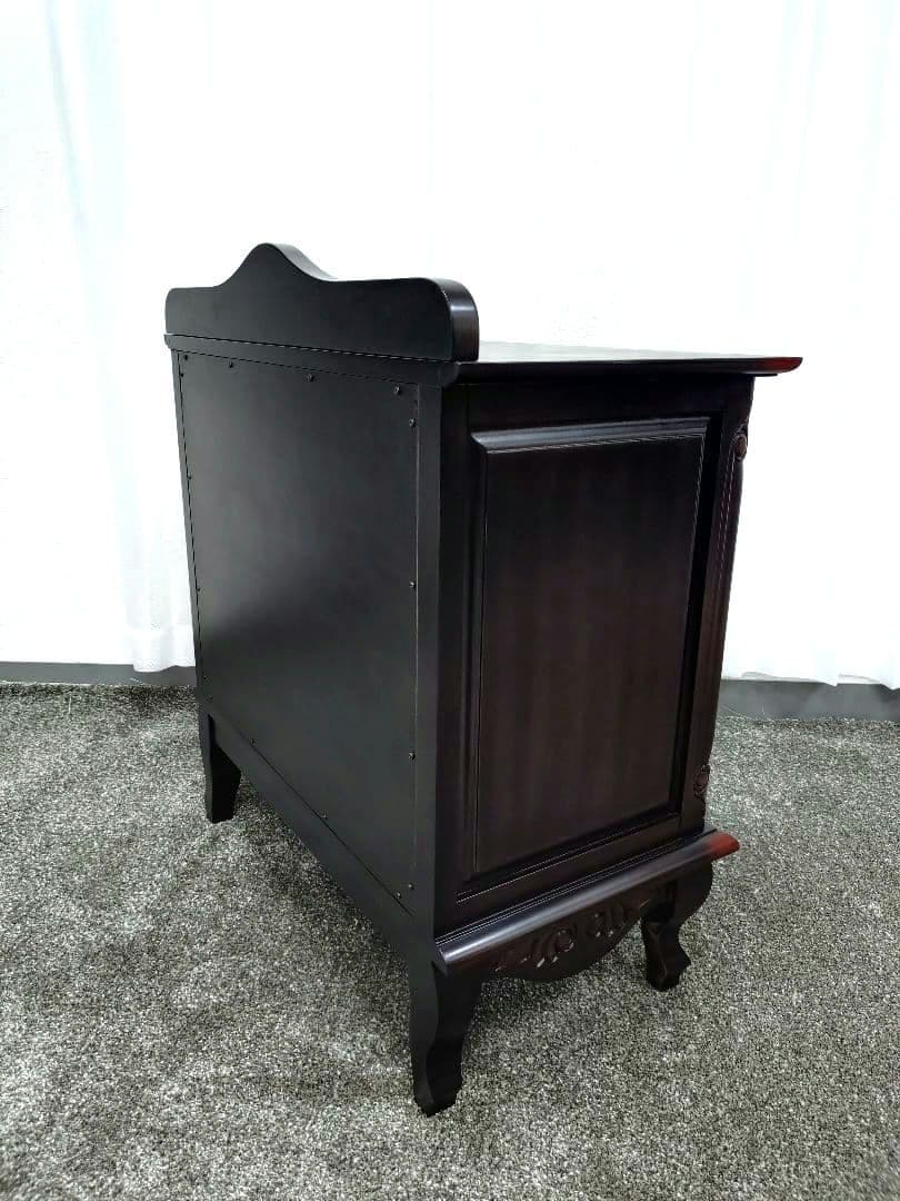 未使用 マホガニー アンティーク風 キャビネット 飾り棚 ヴェルテュ