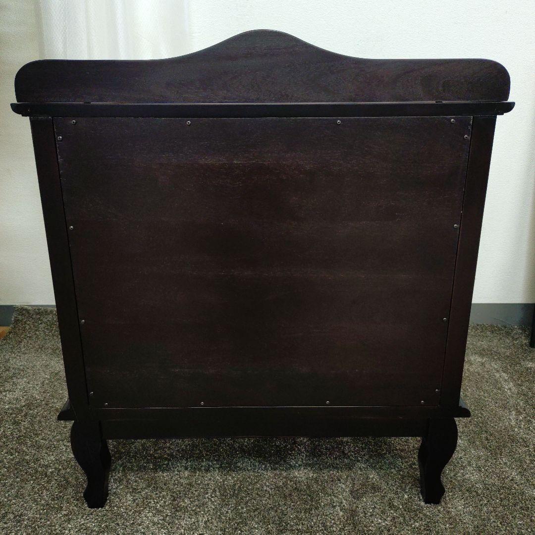 未使用 マホガニー アンティーク風 キャビネット 飾り棚 ヴェルテュ