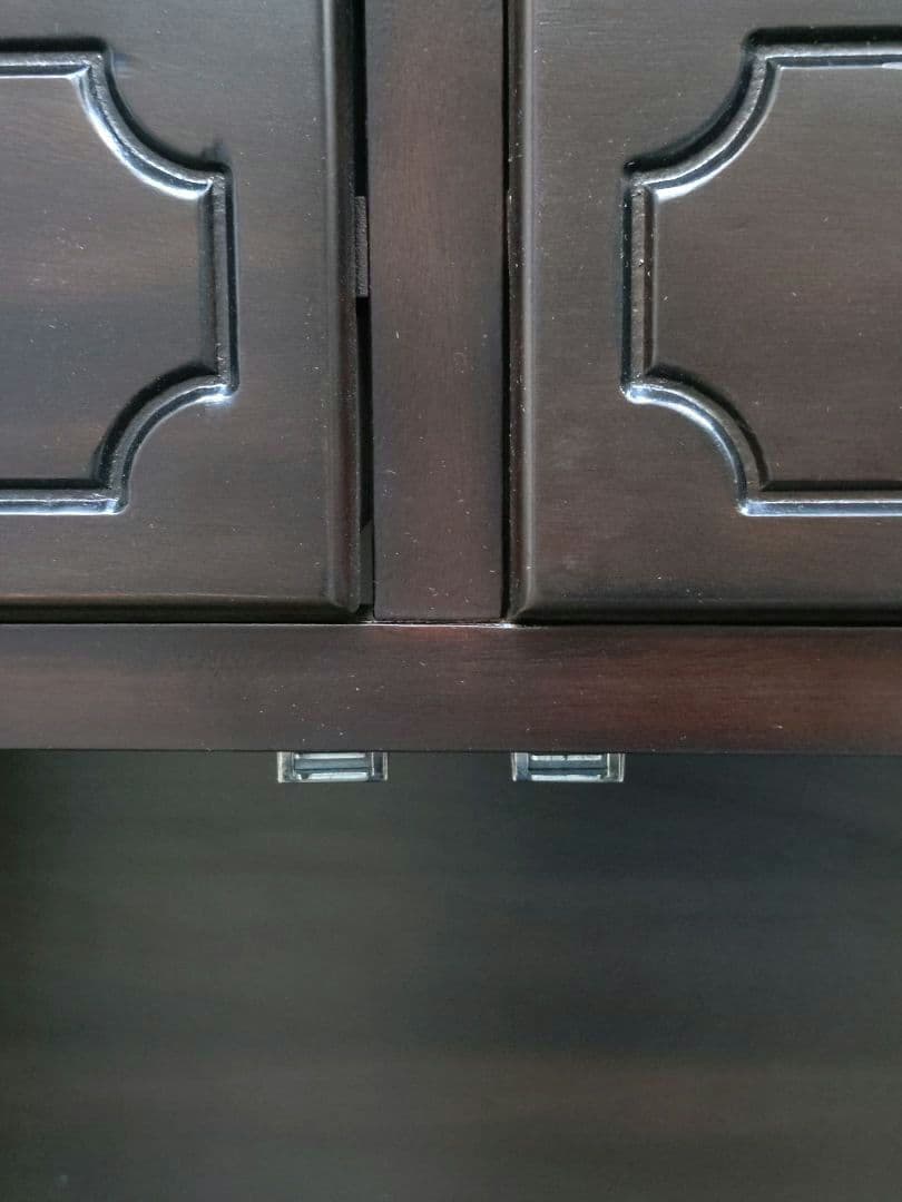 未使用 マホガニー アンティーク風 キャビネット 飾り棚 ヴェルテュ