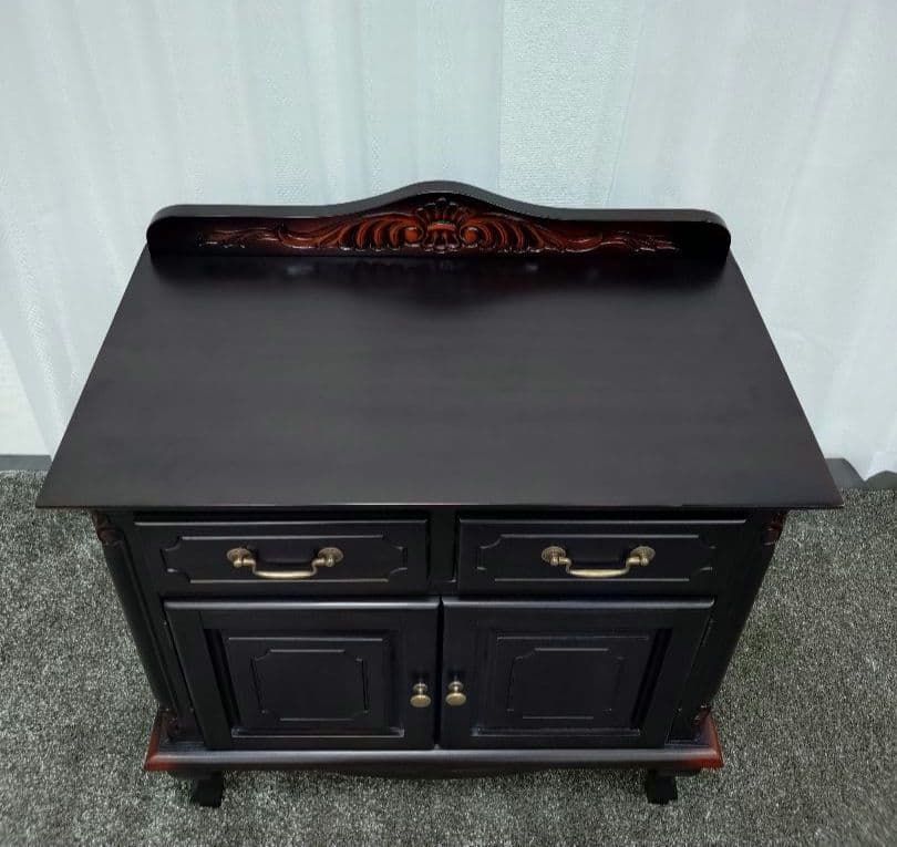 未使用 マホガニー アンティーク風 キャビネット 飾り棚 ヴェルテュ