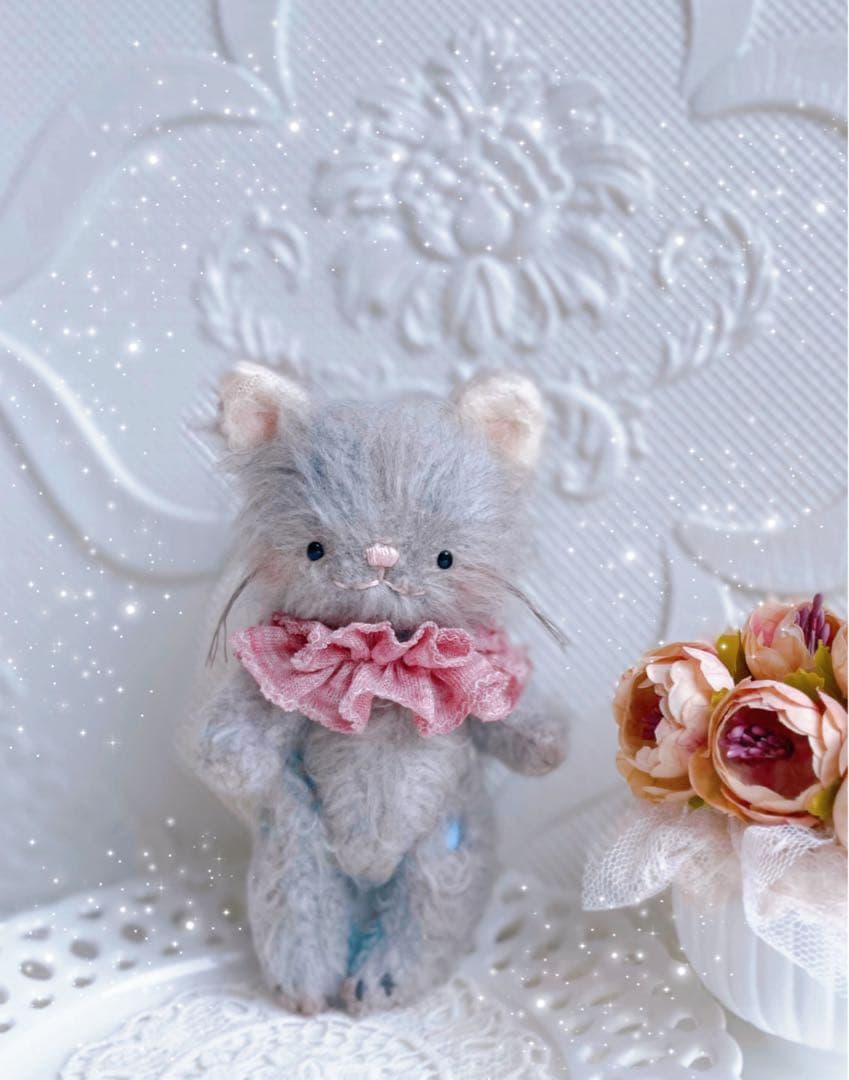 ★新作★ ハンドメイドぬいぐるみ　 ⁂グレーテディキャット ⁂