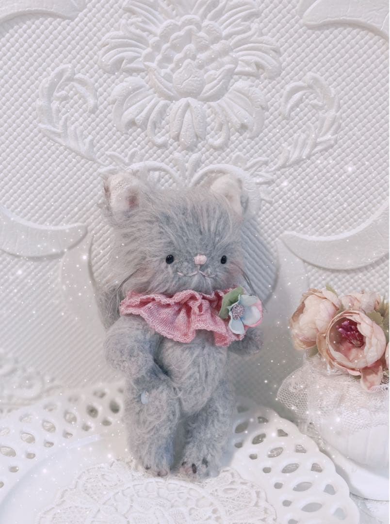 ★新作★ ハンドメイドぬいぐるみ　 ⁂グレーテディキャット ⁂