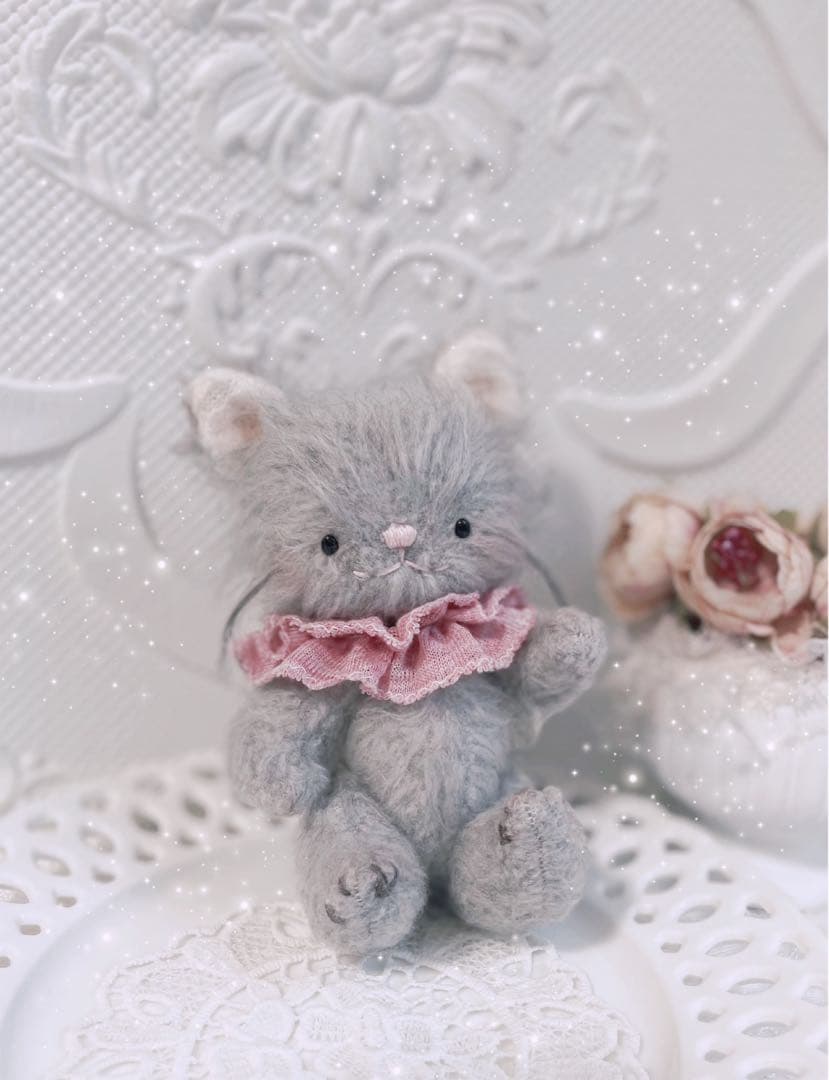 ★新作★ ハンドメイドぬいぐるみ　 ⁂グレーテディキャット ⁂