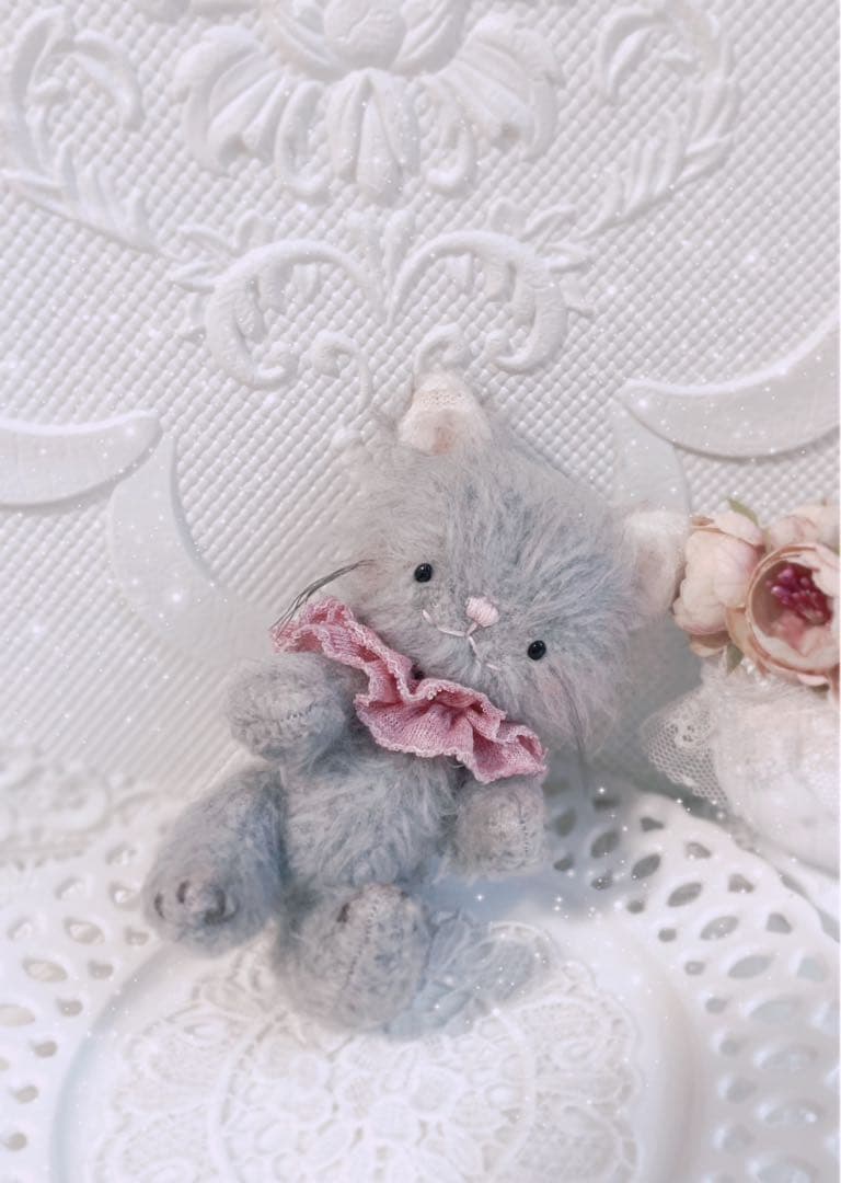 ★新作★ ハンドメイドぬいぐるみ　 ⁂グレーテディキャット ⁂