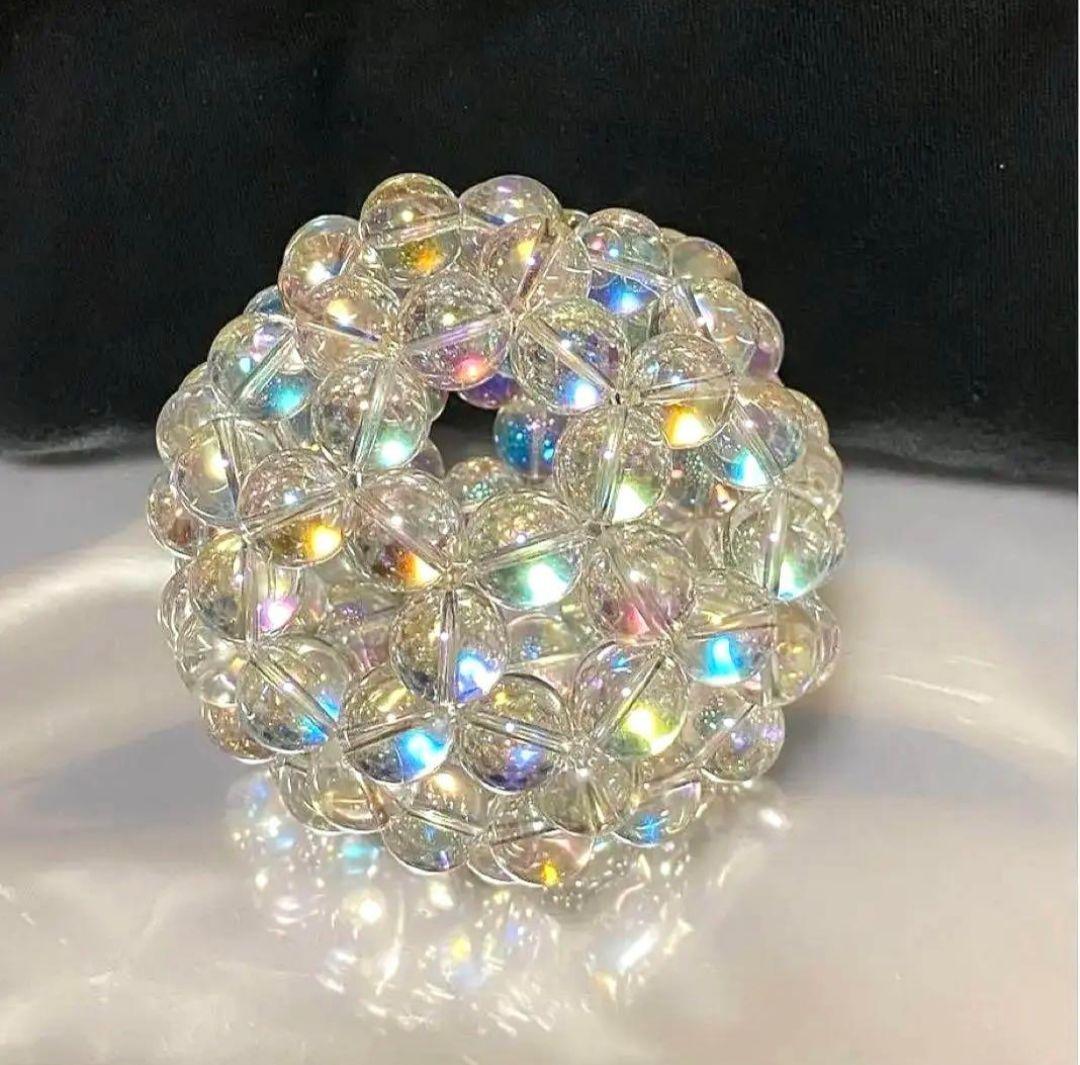 神聖幾何学フラーレン 特大 アクアクリスタル 水晶 14mm玉 バッキーボール