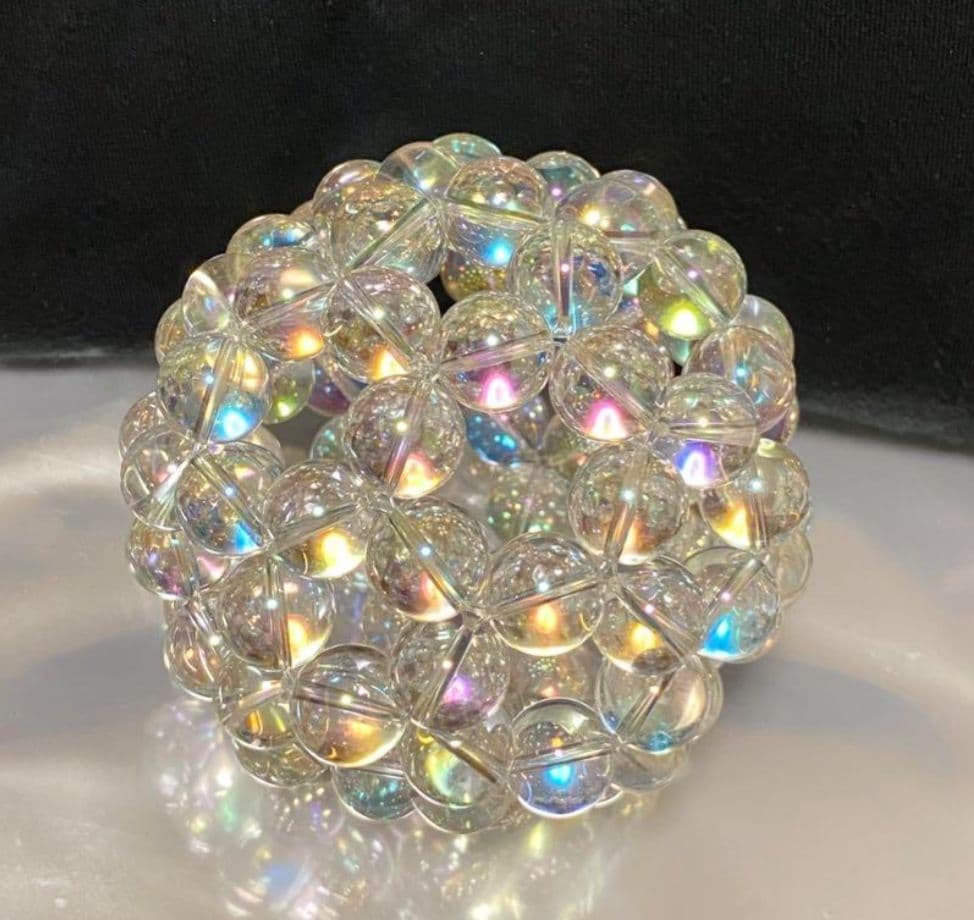 神聖幾何学フラーレン 特大 アクアクリスタル 水晶 14mm玉 バッキーボール