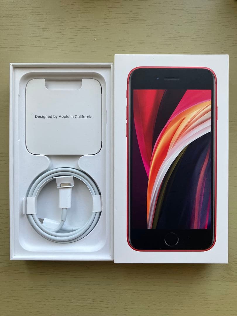 美品 iPhone SE2 新品バッテリー100% 64GB レッド Apple