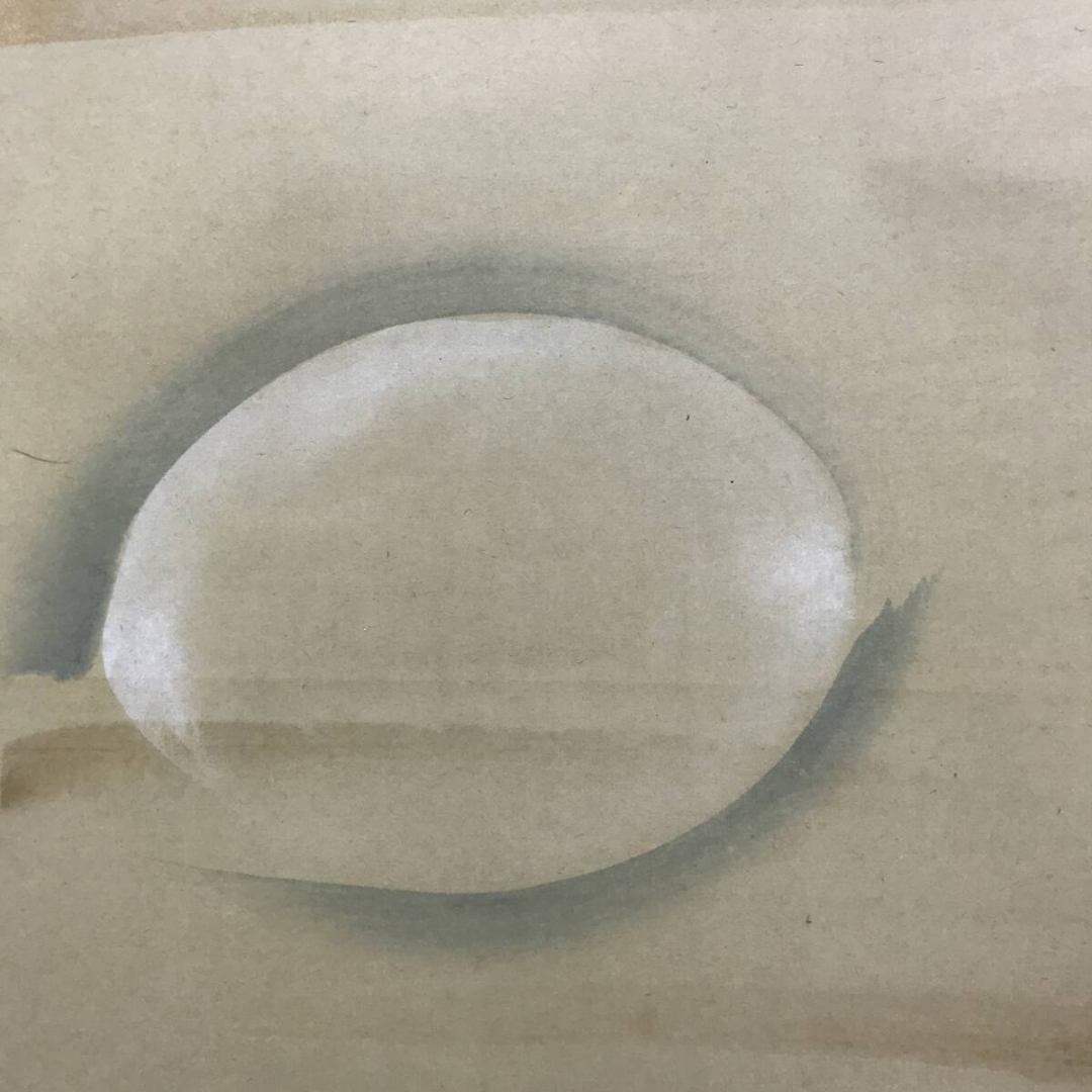 真作/松月/月皎の図/月に雁図/花鳥図/掛軸☆宝船☆AK-338