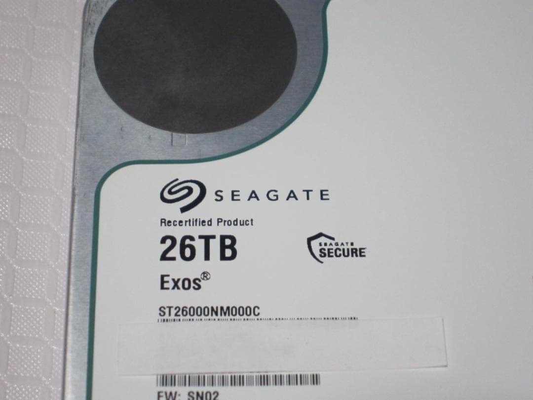 Seagate Exos ST26000NM000C 26TB HDD ジャンク