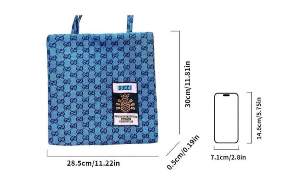 新品レア！GUCCI ノベルティ ロゴトートバッグ ブルーキャンパストートバッグ