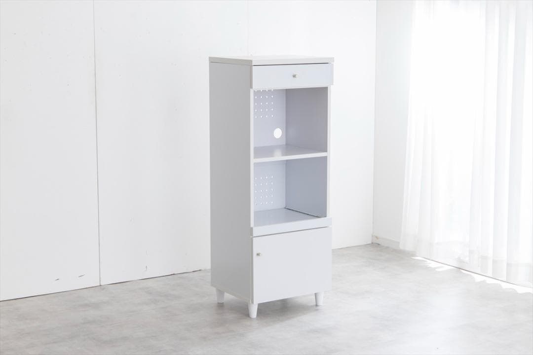 【送料無料】【幅45cm】スリムレンジ台 ボード キッチン収納 棚 コンセント