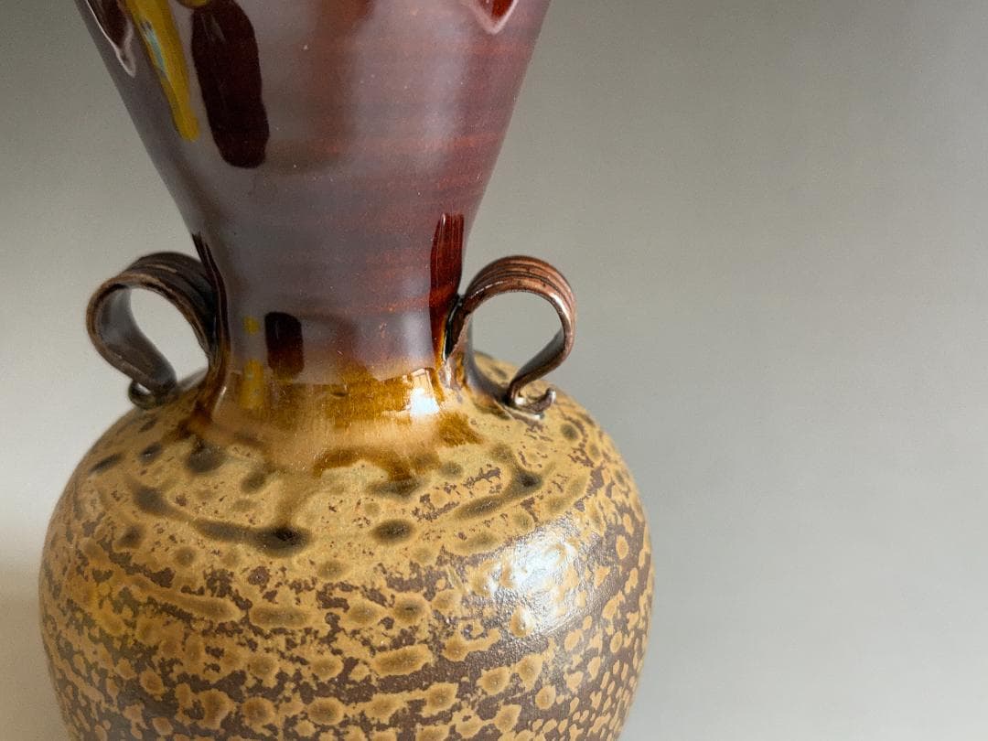 碧山作　高取焼　花入　茶道具