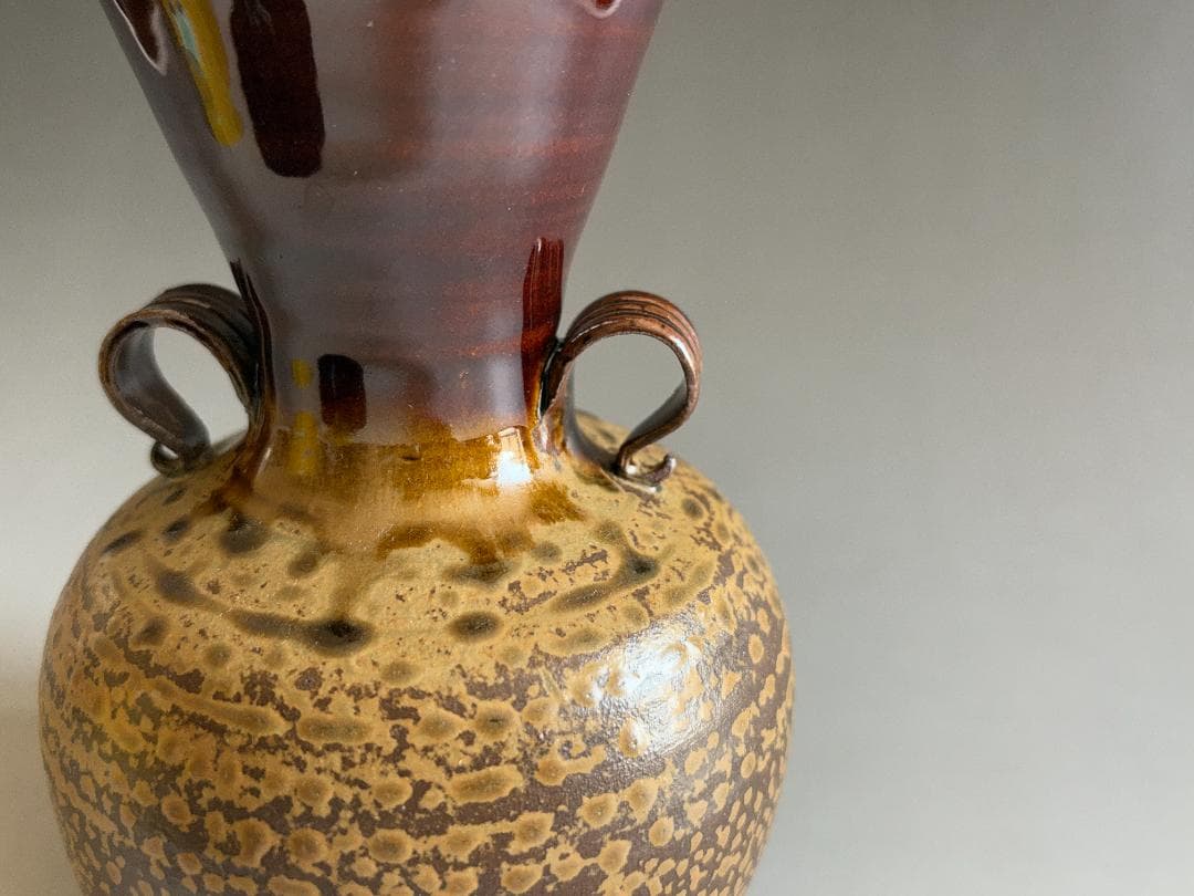 碧山作　高取焼　花入　茶道具