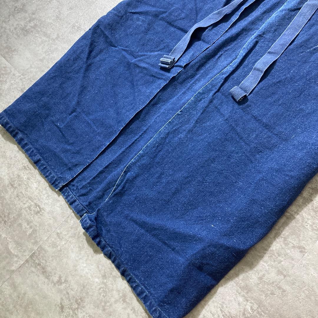 60s- Bergard エプロン インディゴリネン ブルー