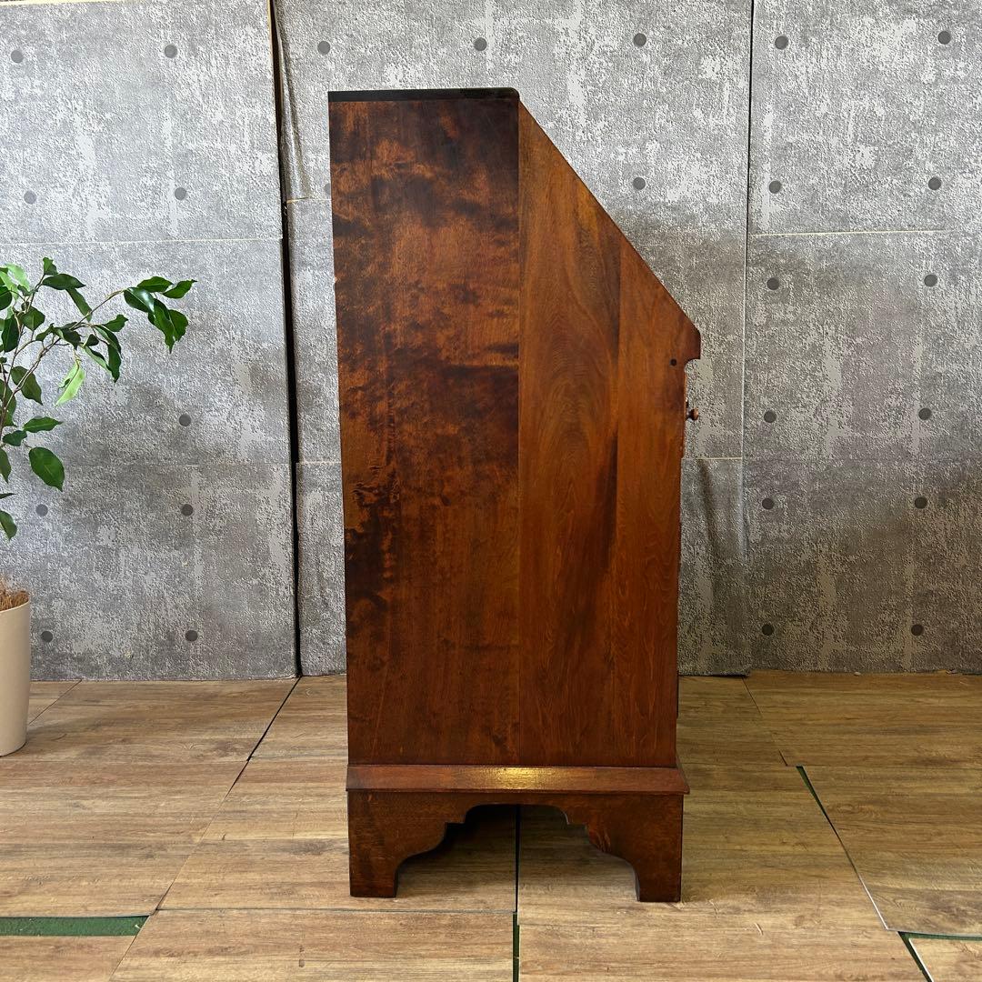 ꧁北海道民芸家具 ホクミン꧂ライティングビューロー デスク 机 書斎 チェスト