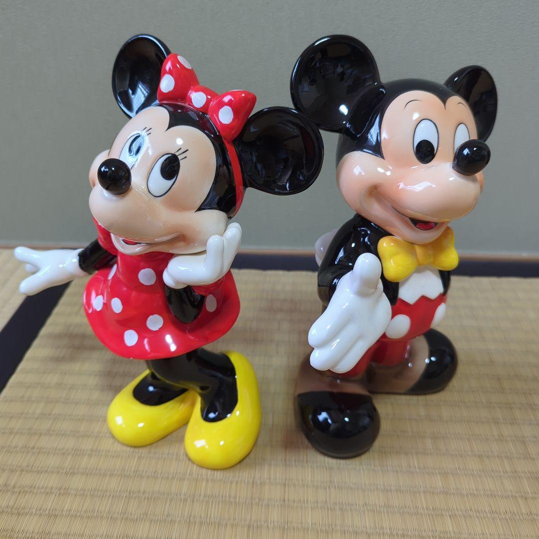 陶器ミッキーとミニー大きめ