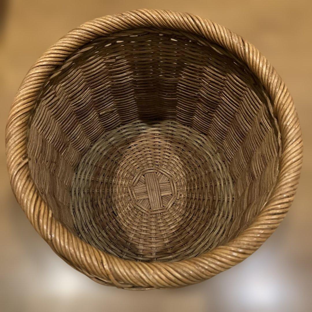 マニー　チェリー丸型籐籠ボックス真鍮アクセサリースタンド真鍮アクセサリートレー