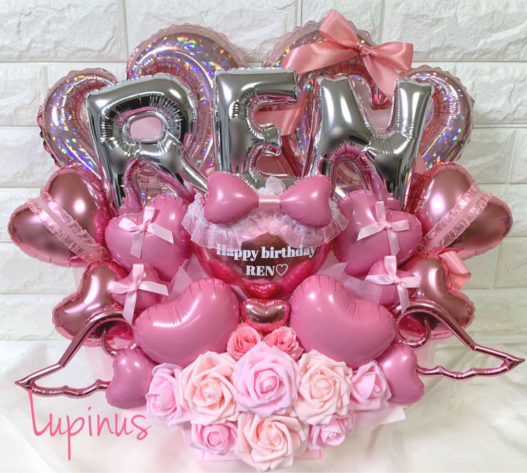 オーダー PINK バルーンアレンジ  推し活 生誕祭 ライブ 卒業式 成人式