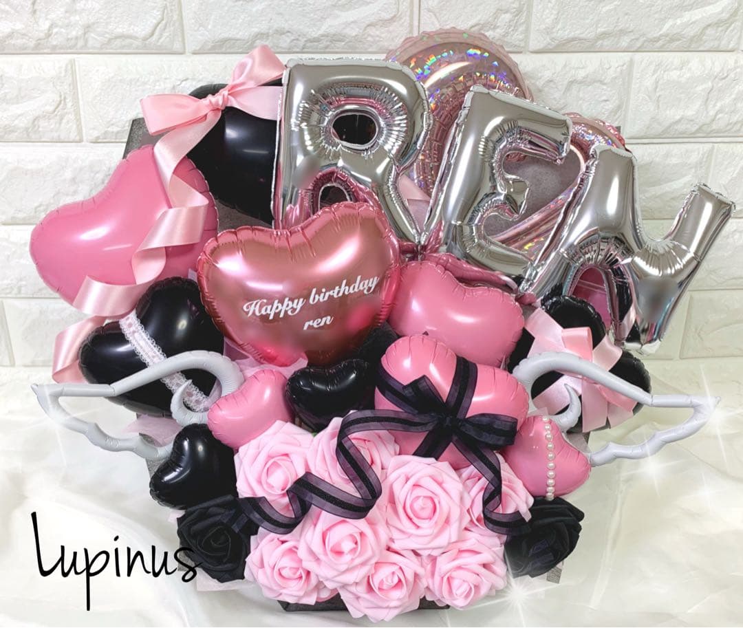 オーダー PINK バルーンアレンジ  推し活 生誕祭 ライブ 卒業式 成人式