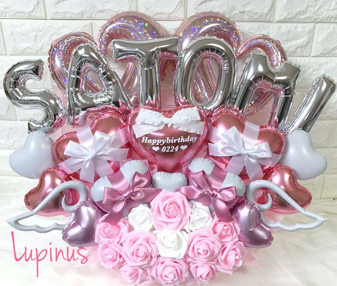 オーダー PINK バルーンアレンジ  推し活 生誕祭 ライブ 卒業式 成人式