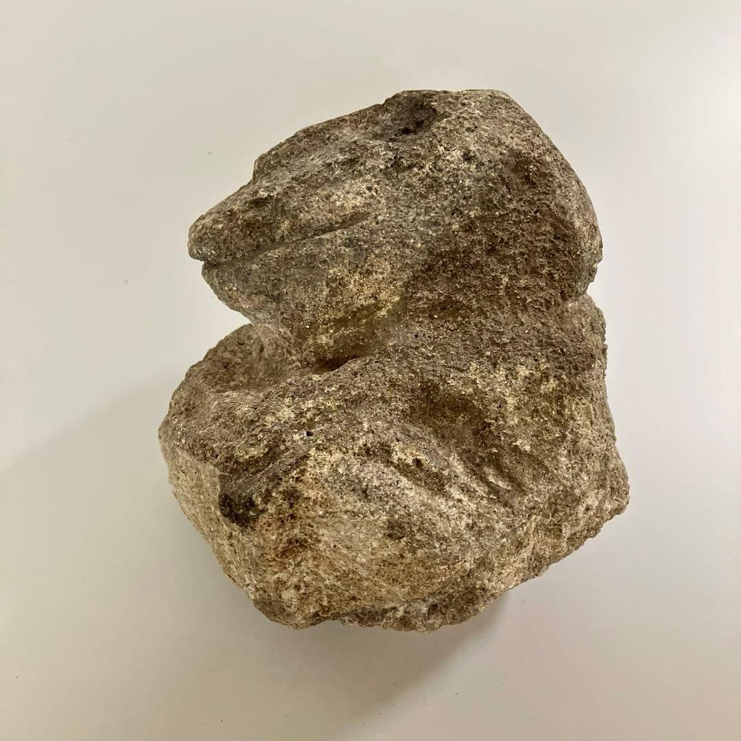 骨董　山岳信仰　砂岩　神猿　岩偶　胸像　偶像　山の神　山王権現　遺跡　石彫　民芸